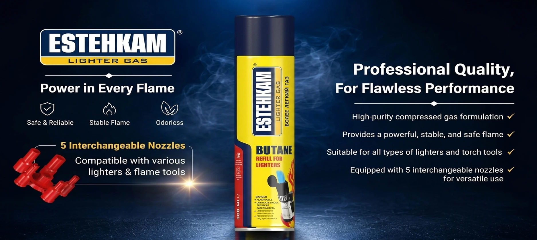 Lighter gas spray